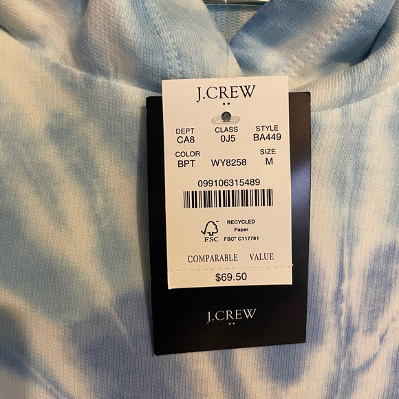 NWT J. Crew Tie Dye Hoodie - Picture 3 of 6